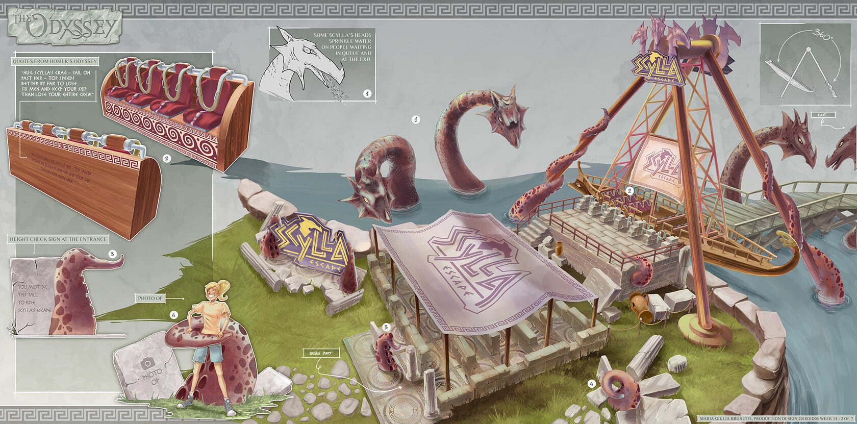 Theme park Concept art Giulia Brunetti