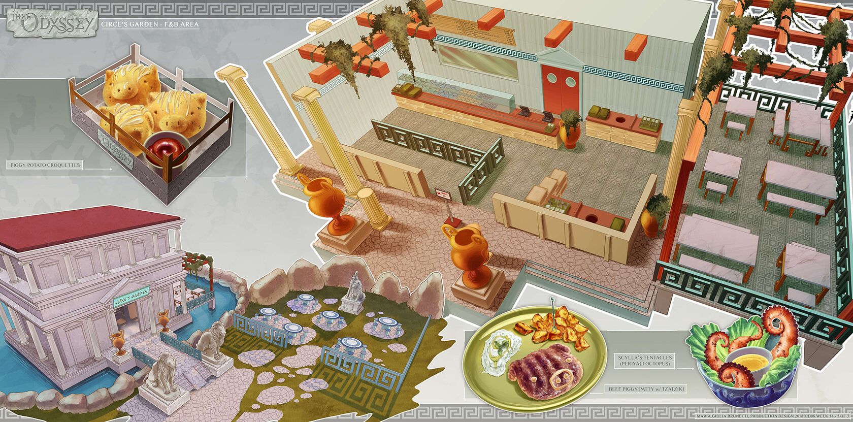 Theme park Concept art Giulia Brunetti