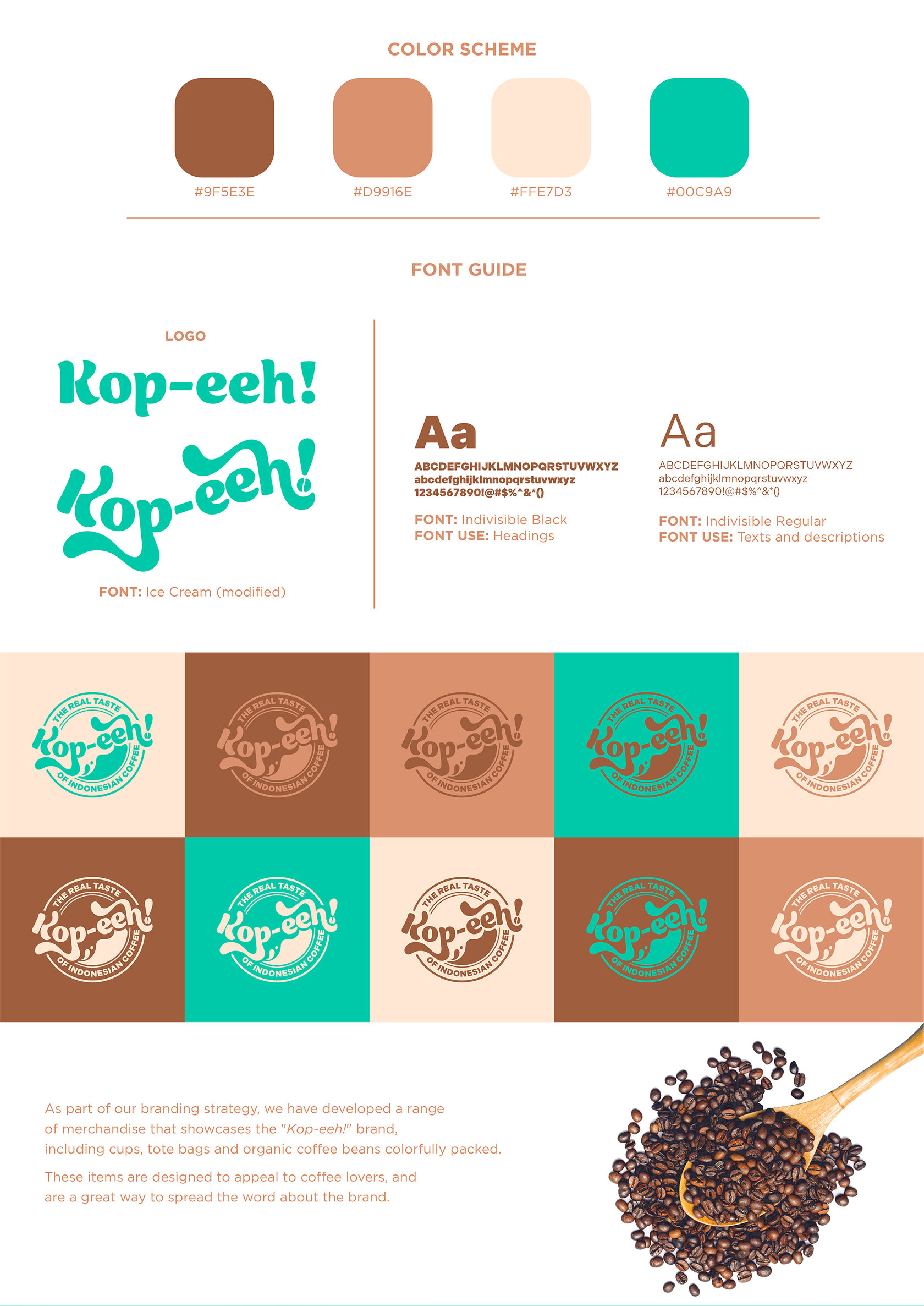 Kop-eeh! - Indonesian coffee color proposals and logo stydy