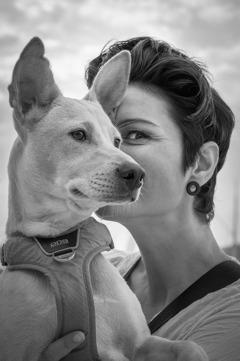 Giulia Brunetti - black and white photography of a woman and her dog
