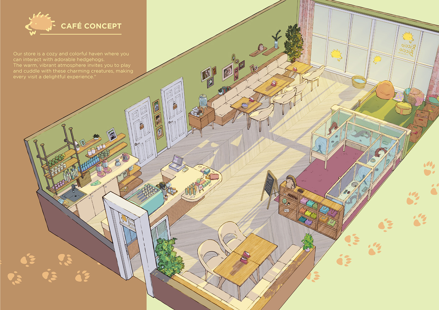 Riccio Biccio - Concept design of a pet cafe
