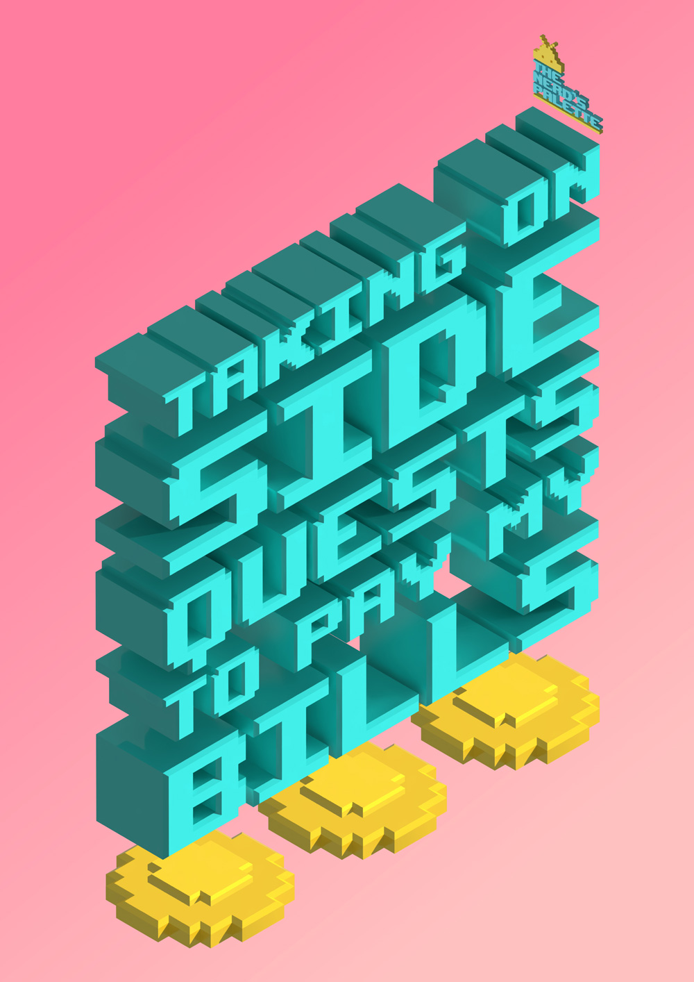 The Nerd's Palette - 8 bit nerdy poster design