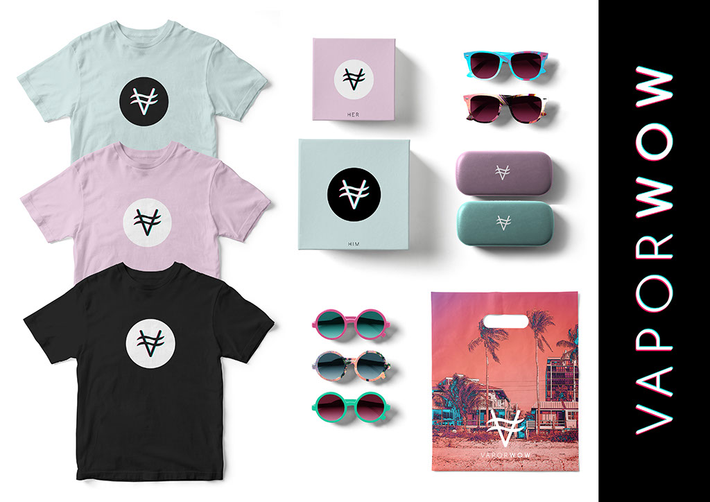 Vaporwow, vaporwave inspired design project