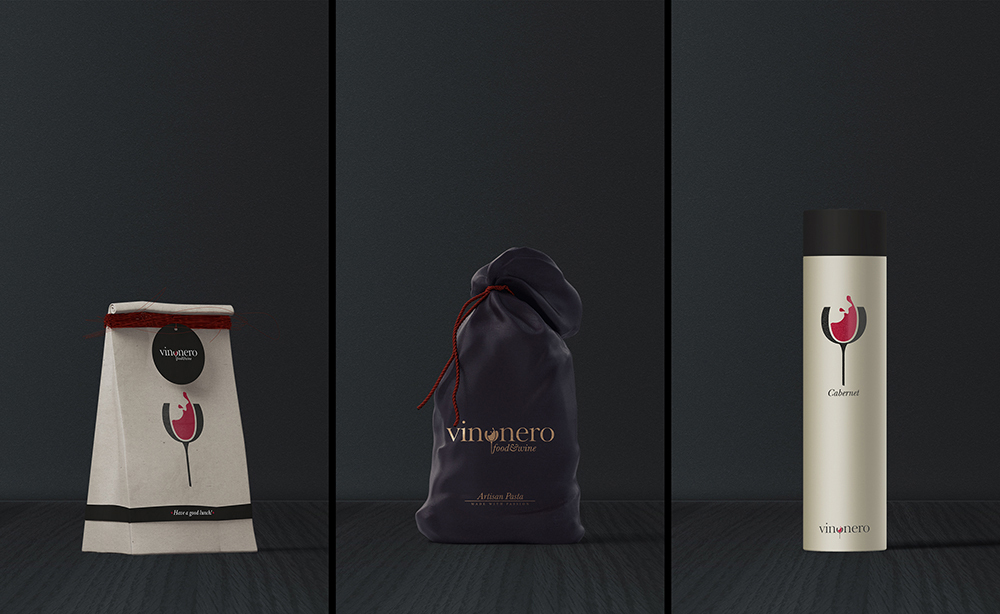 Vinonero - food and beverage design project - products